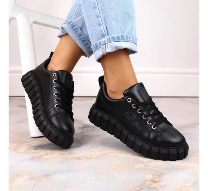 Big Star W INT1919 černé boty na platformě Big Star W INT1919 černé boty na platformě