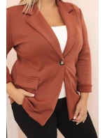 Dámská viskózová bunda Plus Size s dlouhým rukávem a model 21270004 - K-Fashion Dámská viskózová bunda Plus Size s dlouhým rukávem a model 21270004 - K-Fashion