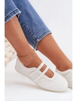 Sportovní dámské baleríny S Paskami Bílé Farvessa Sportovní dámské baleríny S Paskami Bílé Farvessa