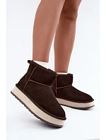 Dámské zimní boty z přírodního semiše s podšívkou Big Star Hnědé model 22539781 - Big Star Shoes Dámské zimní boty z přírodního semiše s podšívkou Big Star Hnědé model 22539781 - Big Star Shoes
