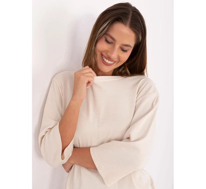 Bluzka RV BZ model 21406678 jasny beżowy - FPrice Bluzka RV BZ model 21406678 jasny beżowy - FPrice