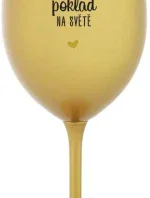 KAMARÁDKA JE NEJVĚTŠÍ POKLAD NA SVĚTĚ - zlatá sklenice na víno 350 ml