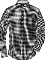 Daiber JN 617 Popelínová kostkovaná košile s dl. rukávem 02.0617 black/white