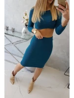 Souprava halenky a sukně, námořnická modř