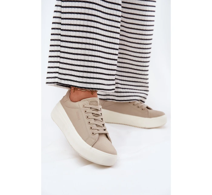 Dámské Textilní Tenisky Na Platformě Big Star model 21693197 Béžové - Big Star Shoes