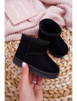 Dětské Teplé Sněhule Semišové černé Gooby Dětské Teplé Sněhule Semišové černé Gooby