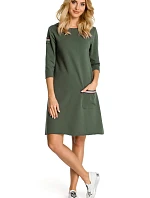 Šaty M343 Vojenská zelená - Moe