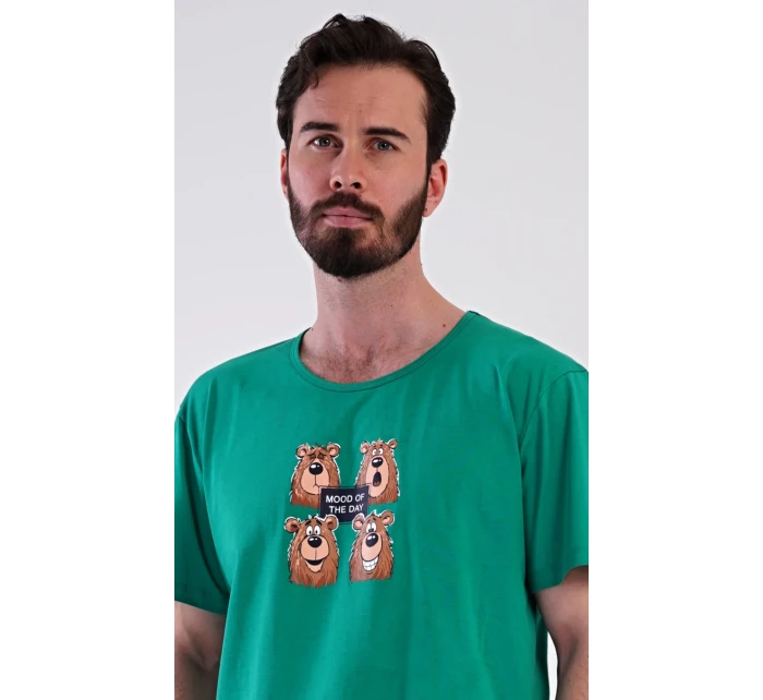 Pánské pyžamo šortky Méďa Happy Pánské pyžamo šortky Méďa Happy