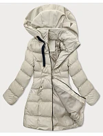 Dámská bunda s kapucí J Style světle béžová (5M3231-62)
