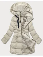 Kurtka damska z kapturem jasny beż model 21318846 - J.STYLE Kurtka damska z kapturem jasny beż model 21318846 - J.STYLE