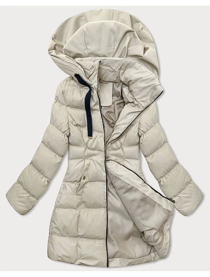 Dámská bunda s kapucí J Style světle béžová (5M3231-62)