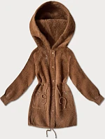 Vlněná bunda z alpaky v karamelové barvě (W017#)