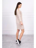 Šaty s potiskem Love béžové Šaty s potiskem Love béžové