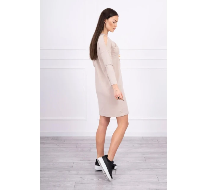 Šaty s potiskem Love béžové Šaty s potiskem Love béžové