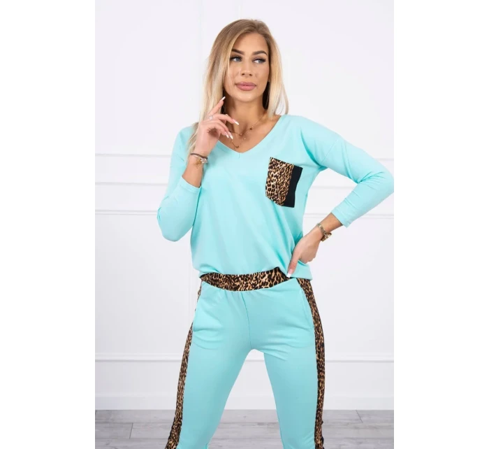 Mátová sada s leopardím potiskem