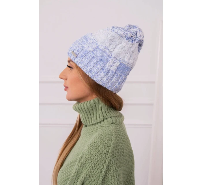 Dolores fleecová čepice K303 modrá+bílá+džíny