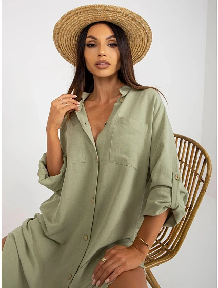 Dámské košilové šaty TW SK BE model 22185660 pistácie - FPrice