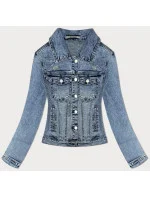 Světle modrá klasická dámská džínová bunda (W025-B) Světle modrá klasická dámská džínová bunda (W025-B)