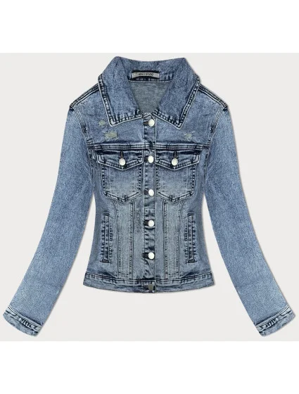 Světle modrá klasická dámská džínová bunda (W025-B) Světle modrá klasická dámská džínová bunda (W025-B)