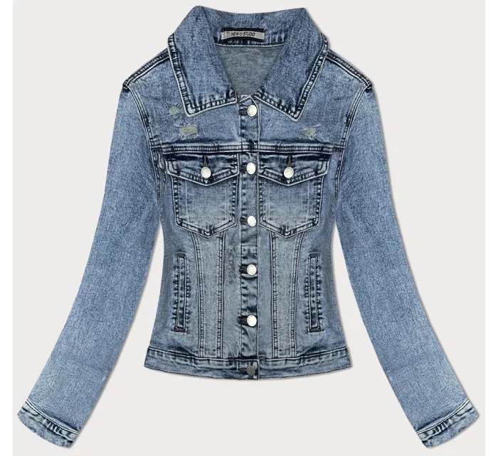 Světle modrá klasická dámská džínová bunda (W025-B) Světle modrá klasická dámská džínová bunda (W025-B)