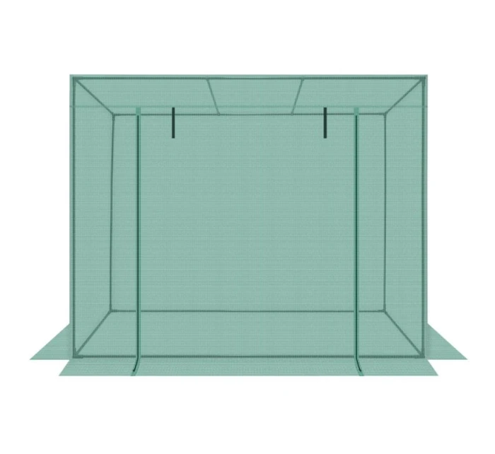 SKLENĚNÁ SKŘÍŇ PRO ZAHRADNÍ TOMATOPY 200x77x168-150CM PE ZELENÁ