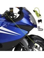 ZÁMEK BRZDOVÉHO KOTOUČE S LANKEM PŘIPOMÍNAJÍCÍM DUNLOP SILVER