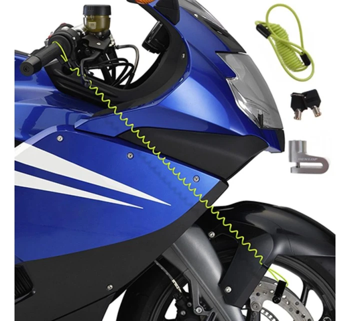 ZÁMEK BRZDOVÉHO KOTOUČE S LANKEM PŘIPOMÍNAJÍCÍM DUNLOP SILVER