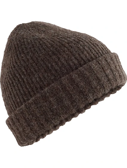 Beechfield B 389 Pletená čepice "Stonefell" 53.0389 dark brown marl