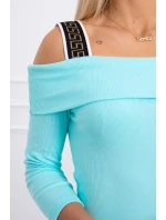 Mátové šaty se širokými ramínky