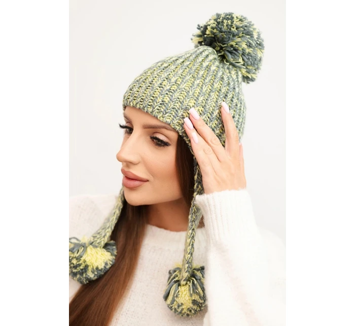 Dámská čepice s ušima Emma K343 žlutá Dámská čepice s ušima Emma K343 žlutá