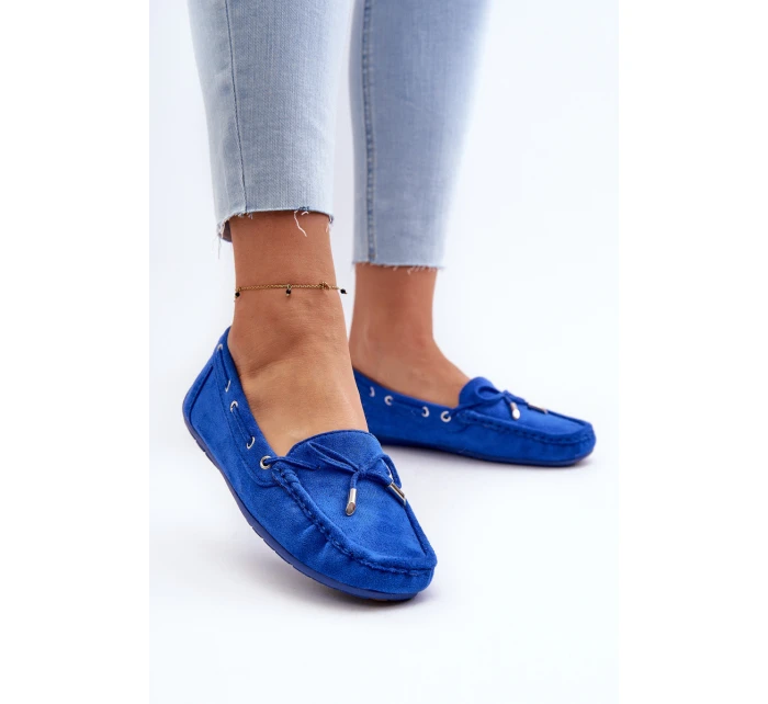 Dámské modré semišové mokasíny Si Passione Dámské modré semišové mokasíny Si Passione