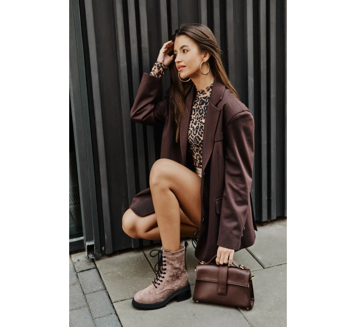 ZDobené Botky Worker Dámské Zateplené D&A MR880-017 Taupe