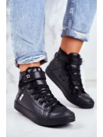 Zateplené Kožené Tenisky BIG STAR model 21518611 Černé - Big Star Shoes