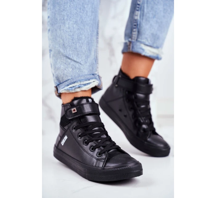 Zateplené Kožené Tenisky BIG STAR model 21518611 Černé - Big Star Shoes