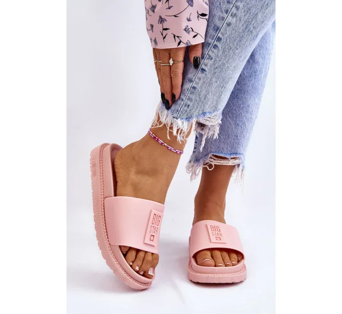 Dámské pantofle Big Star - světle růžové Dámské pantofle Big Star - světle růžové