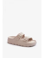 Dámské pantofle / nazouváky model 21808570 Béžová - NEWS Dámské pantofle / nazouváky model 21808570 Béžová - NEWS