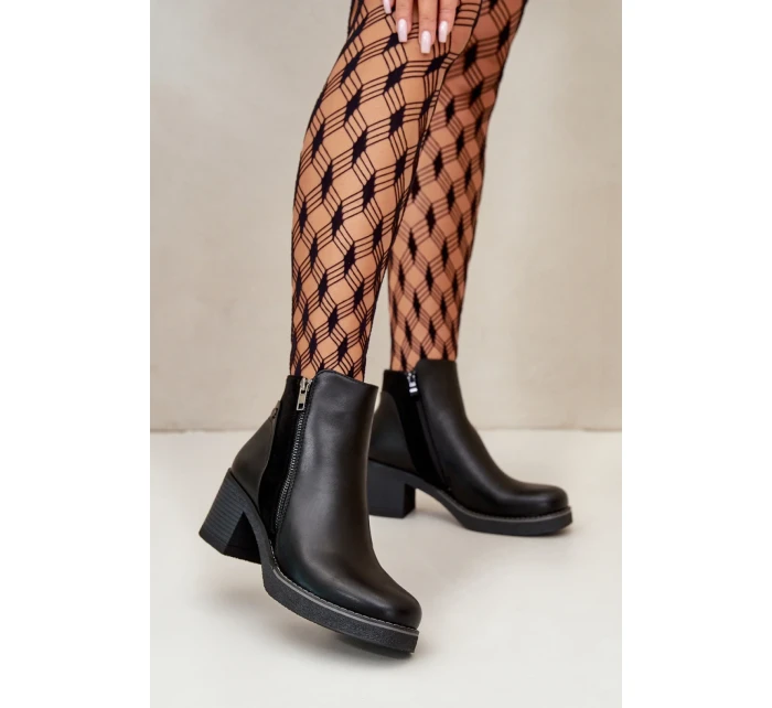 Boty na podpatku model 199291 Step in style Boty na podpatku model 199291 Step in style