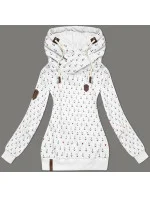 Světle šedá vzorovaná dámská mikina model 21310478 - 6&8 Fashion