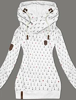 Wzorzysta bluza damska jasnoszara (2304)
