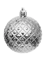 DEKORATIVNÍ PLASTOVÁ CETKA 6CM SADA 35 KS STŘÍBRNÁ