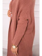 Svetr s netopýřími rukávy tmavě růžový