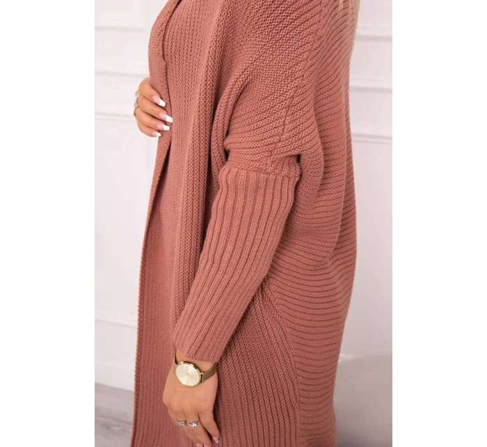 Svetr s netopýřími rukávy tmavě růžový