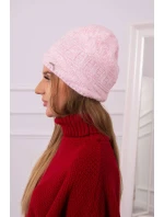 Fleecová čepice Edyta K298 pudrově růžová Fleecová čepice Edyta K298 pudrově růžová