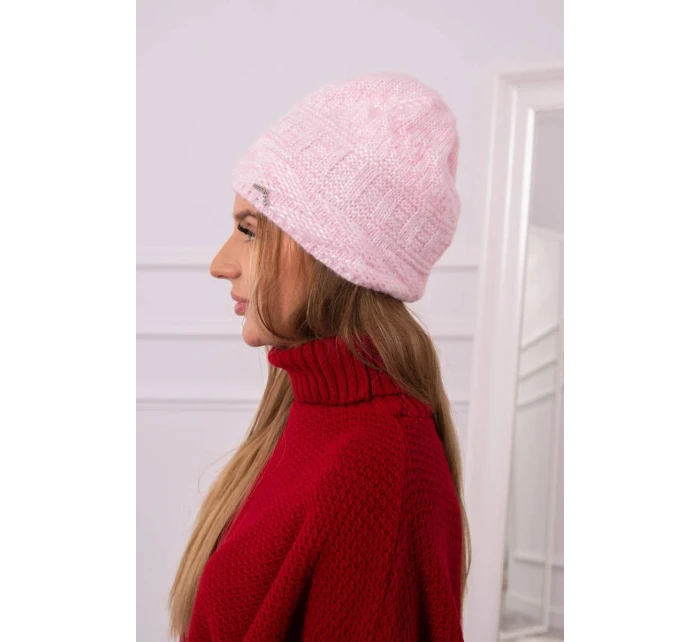 Fleecová čepice Edyta K298 pudrově růžová Fleecová čepice Edyta K298 pudrově růžová