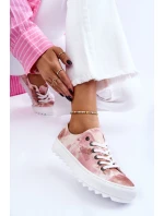 Módní nízké tenisky Big Star LL274044 růžovo-béžová Módní nízké tenisky Big Star LL274044 růžovo-béžová