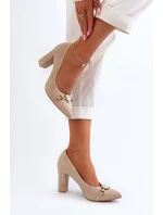 model 21652560 Velurové lodičky na podpatku se srdcem cappuccino - Zazoo model 21652560 Velurové lodičky na podpatku se srdcem cappuccino - Zazoo