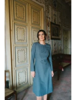 model 21319075 Šaty s mašlemi šedé - STYLOVE