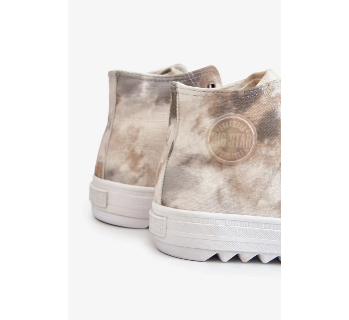 Dámské tenisky High Big Star LL274047 Bílá a zelená Dámské tenisky High Big Star LL274047 Bílá a zelená