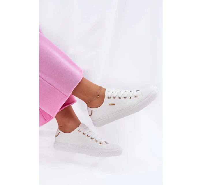 Dámské plátěné tenisky Big Star – bílé