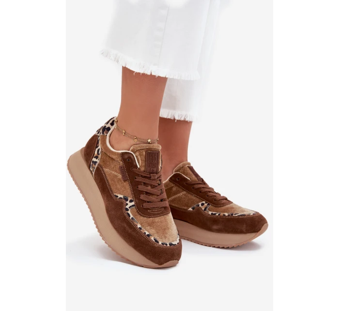 Dámské semišové tenisky Big Star HI-POLY SYSTEM – hnědá panterka Dámské semišové tenisky Big Star HI-POLY SYSTEM – hnědá panterka